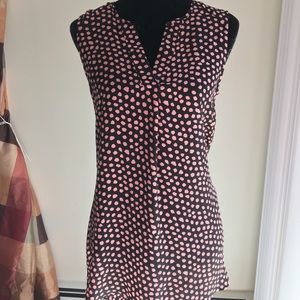 H&M Sleeveless Long V-Neck Tunic Blouse Size 2